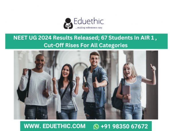 NEET UG 2024 Results Released; 67 Students In AIR 1 , Cut-Off Rises For All Categories