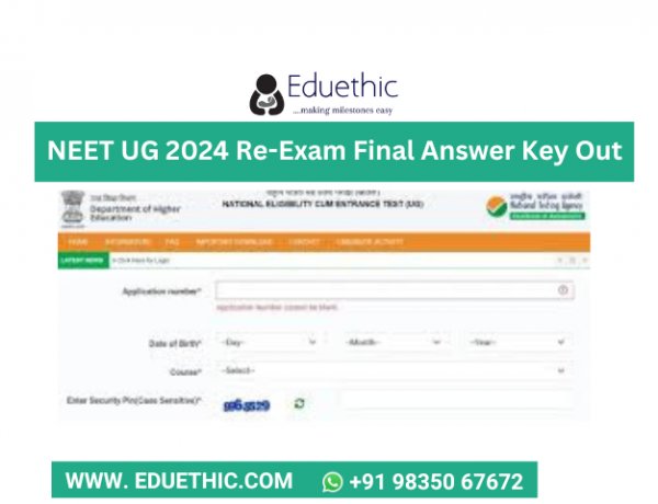 NEET UG 2024 Re-Exam Final Answer Key Out, Results Expected Soon at neet.nta.nic.in